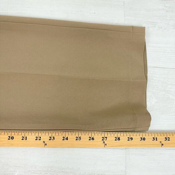 Theory Admiral Crepe High Waist Wide Leg Pants Size 4 Tan Neutral Office Preppy - Picture 12 of 16